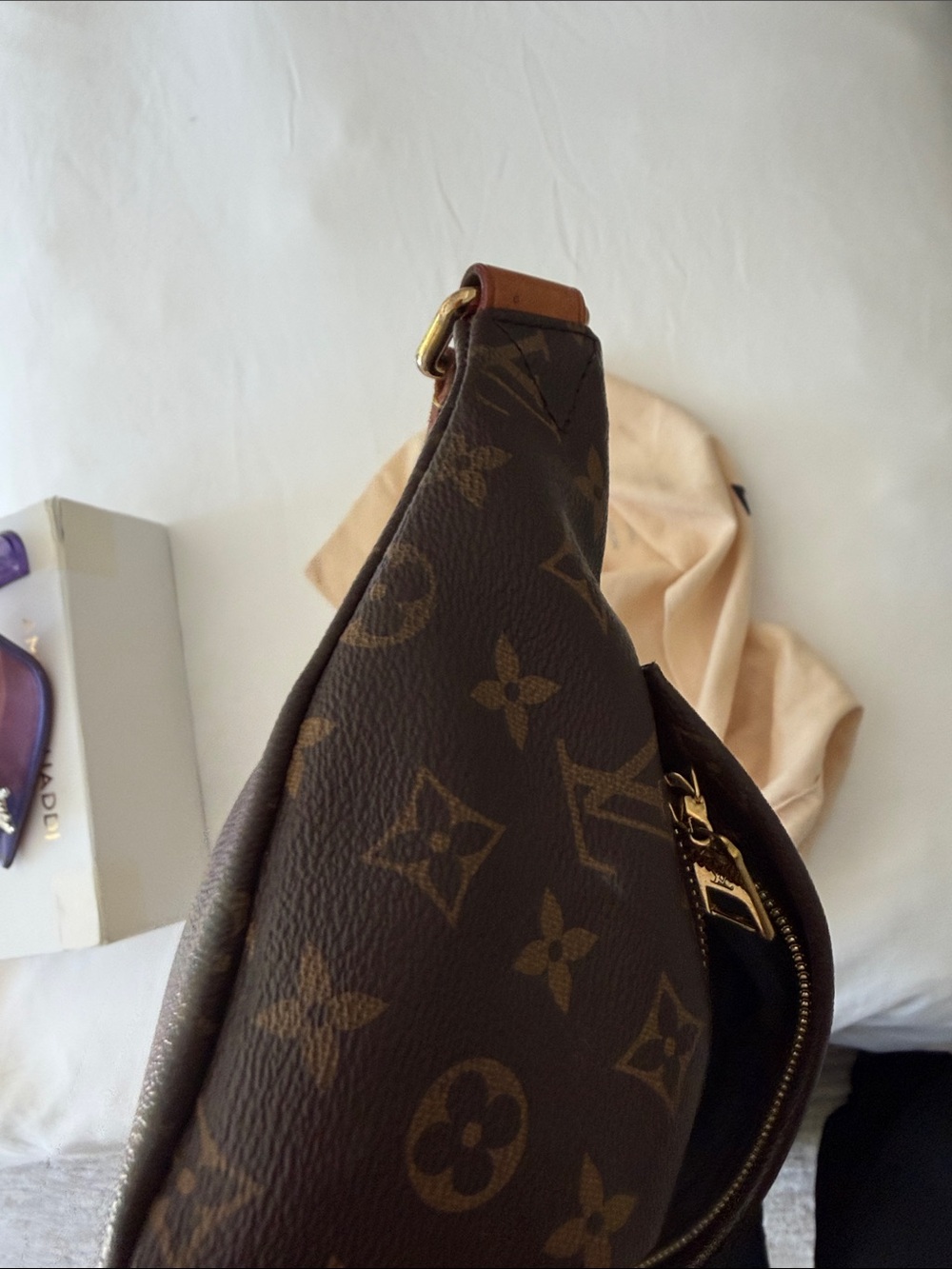 Louis Vuitton Monogram Belt Bag in Brown with Gold Hardware - Picture 16 of 17